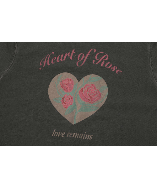 HEART PIGMENT SWEATSHIRT SMOKE BLACK