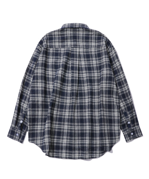 NOMAD OVERFIT CHECK SHIRT - 4 COLORS NAVY