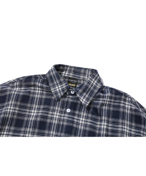 NOMAD OVERFIT CHECK SHIRT - 4 COLORS NAVY