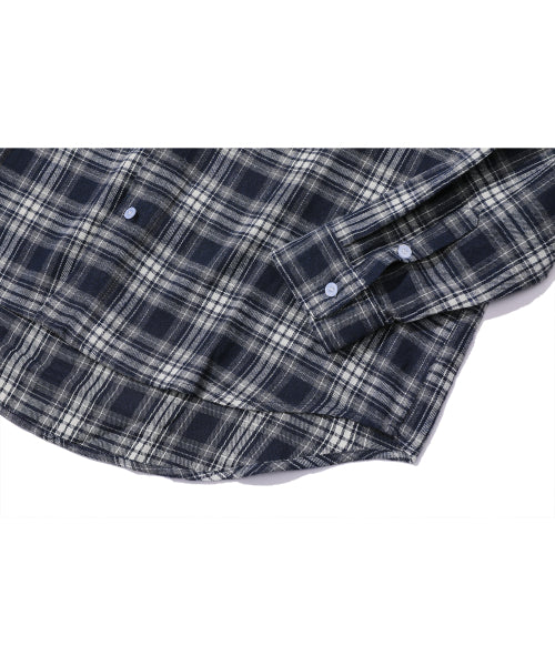 NOMAD OVERFIT CHECK SHIRT - 4 COLORS NAVY