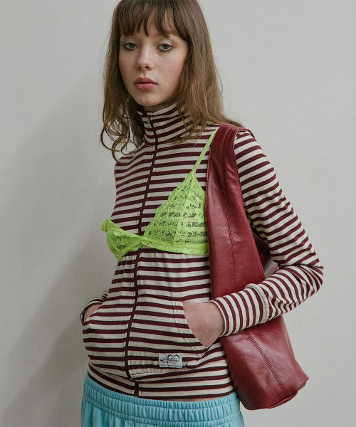 LIGHT WEIGHT STRIPED JERSEY - 3 COLORS BURGUNDY