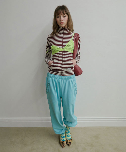 LIGHT WEIGHT STRIPED JERSEY - 3 COLORS BURGUNDY