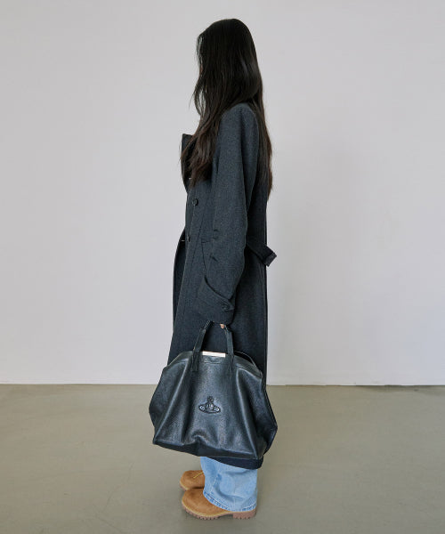 TAILORED WOOL LONG COAT - 2 COLORS CHARCOAL