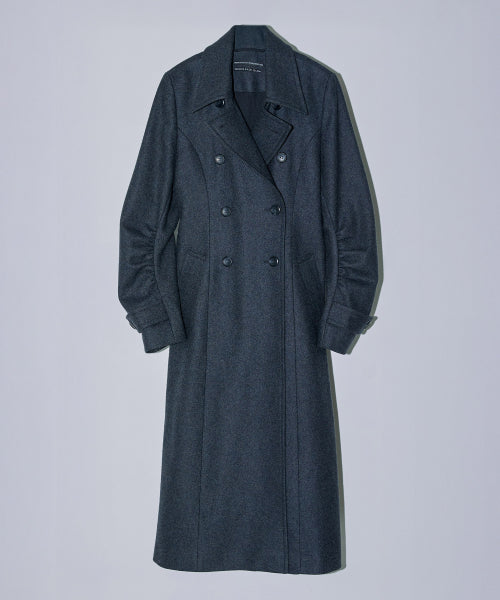 TAILORED WOOL LONG COAT - 2 COLORS CHARCOAL