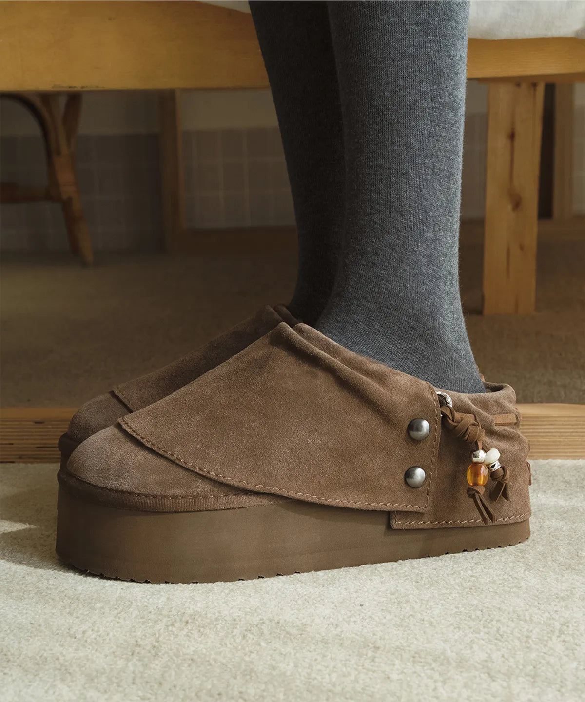 STUD MAXI FOLDED MULES - 2 colors