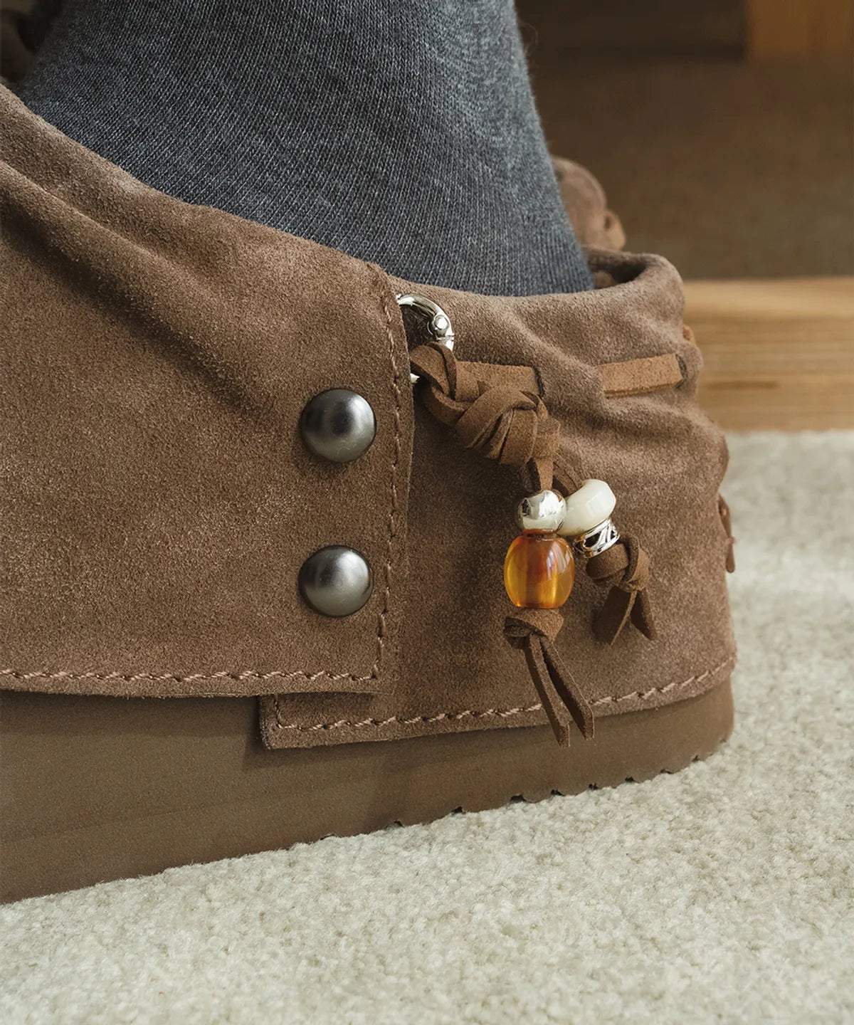 STUD MAXI FOLDED MULES - 2 colors