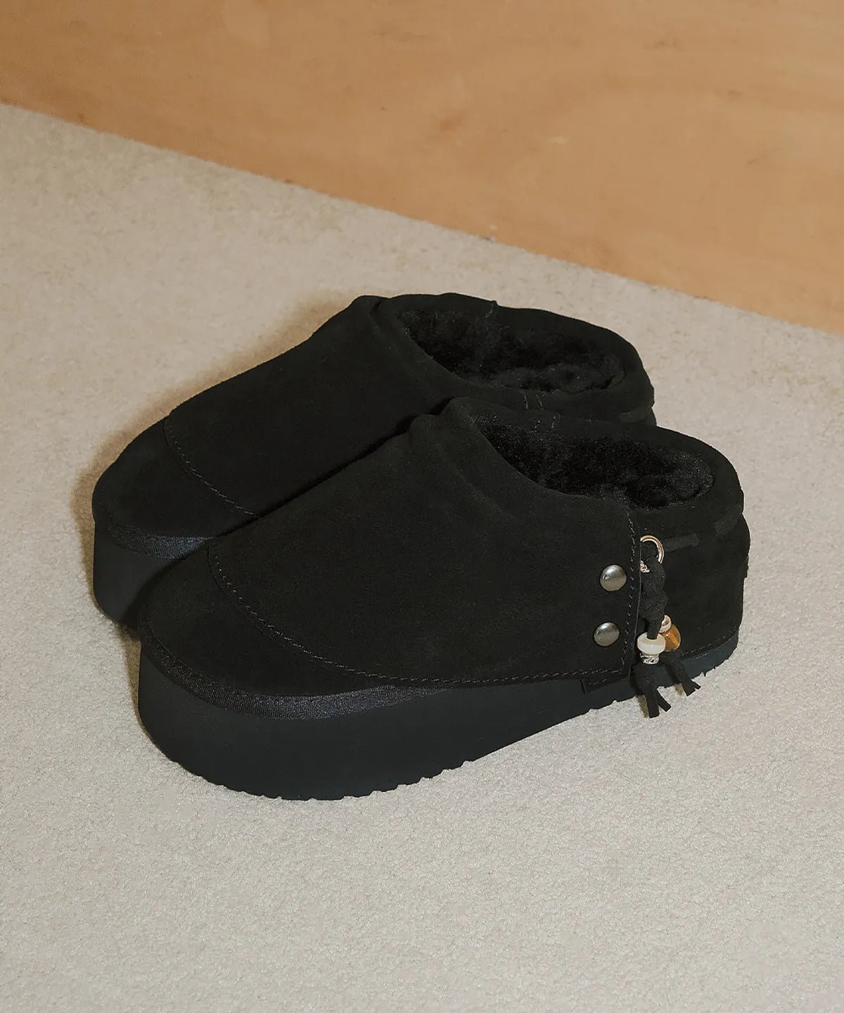 STUD MAXI FOLDED MULES - 2 colors