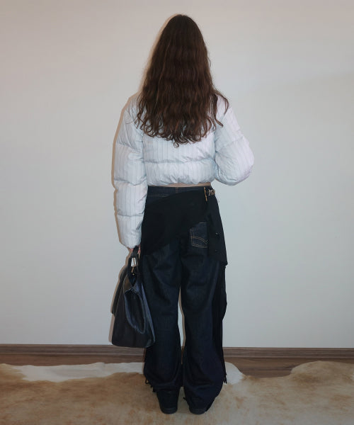 SO DEMURE CROPPED PUFFER DOWN FADED - 2 COLORS IVORY
