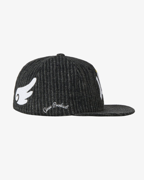 AE SYMBOL STRIPE ANGEL WING CAP BLACK