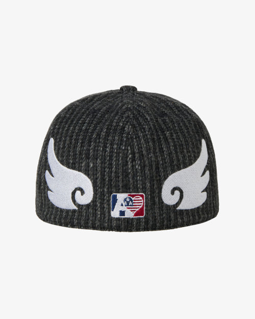 AE SYMBOL STRIPE ANGEL WING CAP BLACK