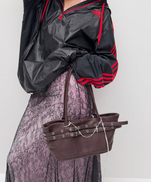MINI BELTED BOAT BAG (ESPRESSO) AS SHOWN