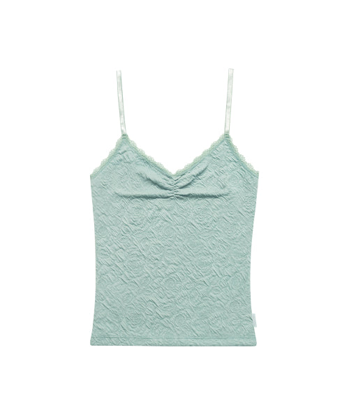 FLOWER EMBOSSED SLEEVELESS MINT - 4 COLORS MINT