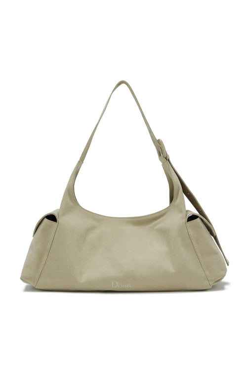 DEINET PEACH COTTON BUCKLE BAG BEIGE