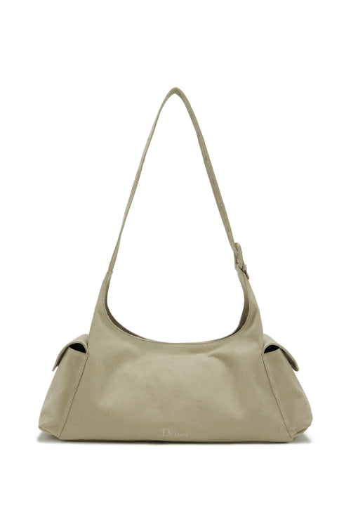 DEINET PEACH COTTON BUCKLE BAG BEIGE