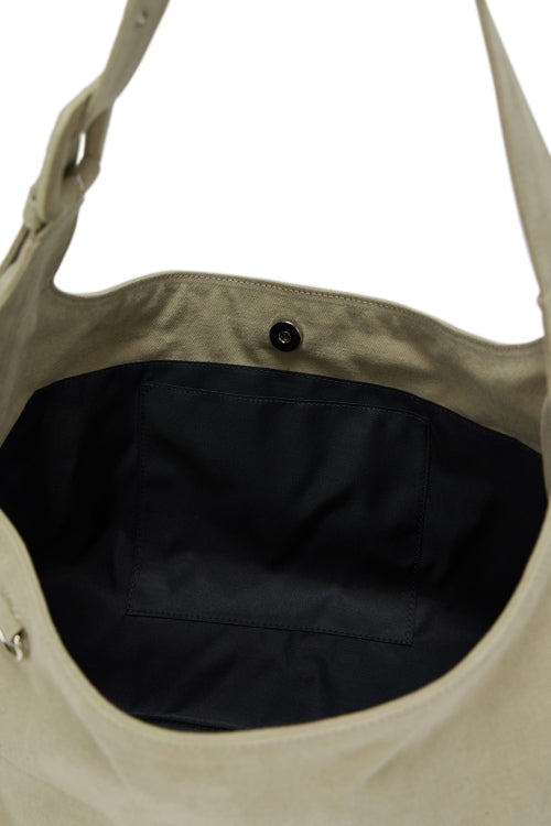 DEINET PEACH COTTON BUCKLE BAG BEIGE