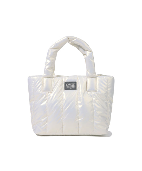 CLASSIC LOGO MATT METALLIC PADDING BAG - 3 COLORS IVORY