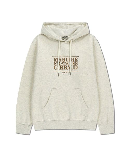 CLASSIC LOGO EMBROIDERY HOODIE - 3 COLORS OATMEAL