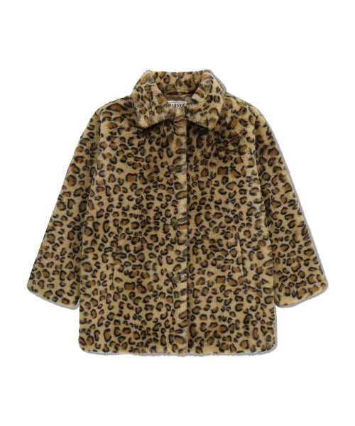W MID SHEARLING FUR COAT - 3 COLORS BROWN