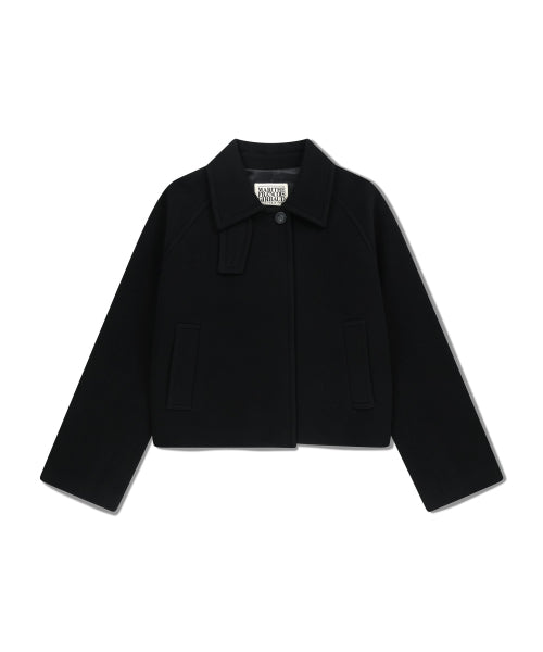 W OVERSIZED CROP COAT - 2 COLORS BLACK