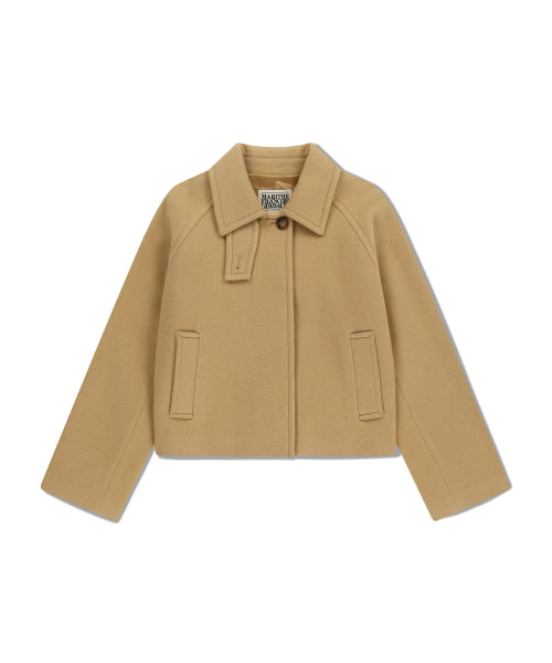 W OVERSIZED CROP COAT - 2 COLORS BEIGE