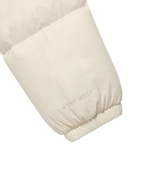 LILY PATCH DOWN SHORT PUFFER #GISELLE同款! - 3 COLORS CREAM