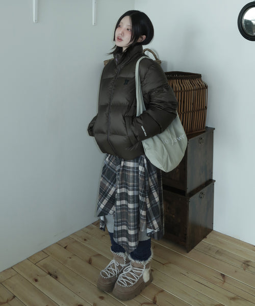 DUCKY DOWN SHORT PUFFER #GISELLE同款! - 5 COLORS BROWN