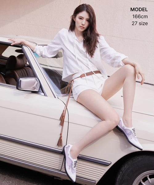 WOMENS MICRO DENIM SHORTS #韓韶禧同款! - 3 COLORS WHITE