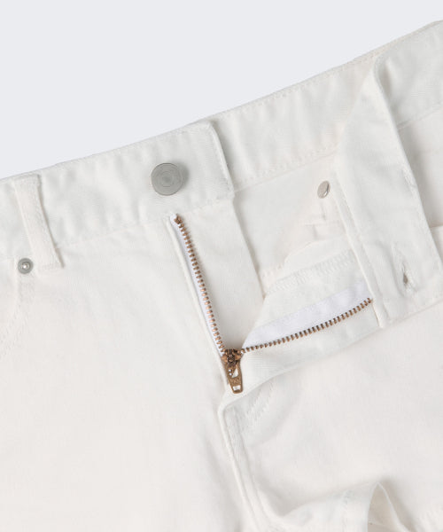 WOMENS MICRO DENIM SHORTS #韓韶禧同款! - 3 COLORS WHITE