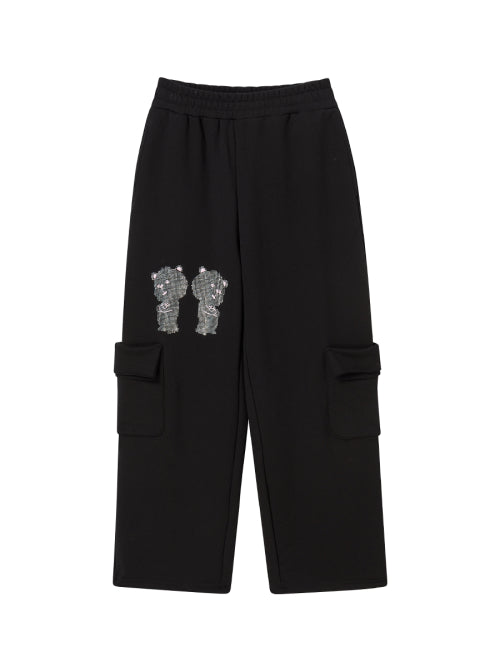 RHINESTONE DALGOMM JOGGER PANTS BLACK - 2 COLORS