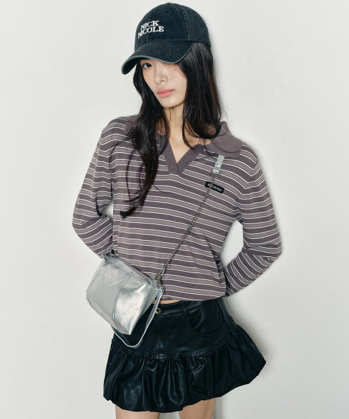 NICOLE SQUARE SHOULDER MINI CHAIN BAG #徐睿知同款! - 4 COLORS SILVER