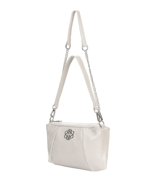 NICOLE SQUARE SHOULDER MINI CHAIN BAG #徐睿知同款! - 4 COLORS CREAM