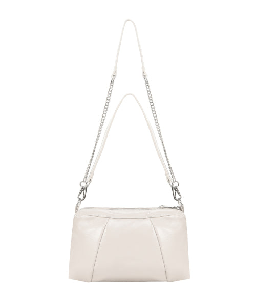 NICOLE SQUARE SHOULDER MINI CHAIN BAG #徐睿知同款! - 4 COLORS CREAM