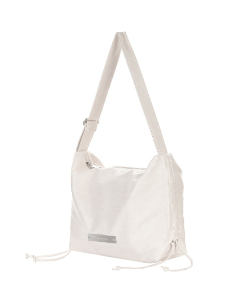 CRYSTAL SHIRRING SQUARE SHOULDER BAG #徐睿知同款! - 2 COLORS SILVER