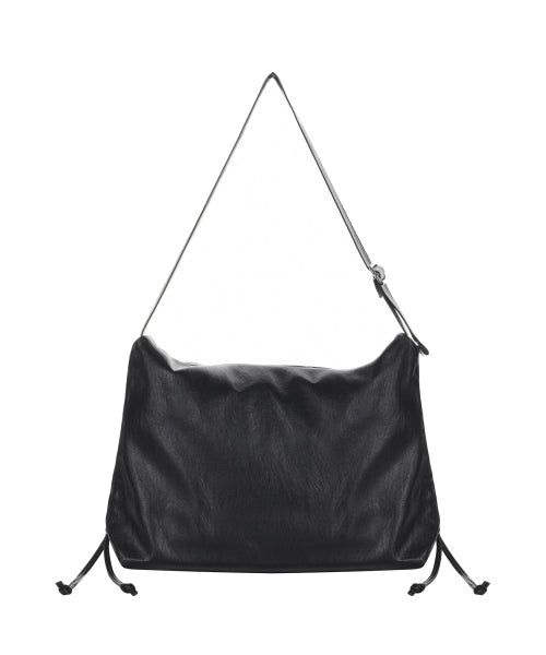CRYSTAL SHIRRING SQUARE SHOULDER BAG #徐睿知同款! - 2 COLORS BLACK