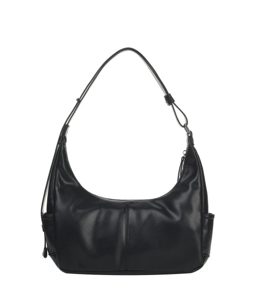 LOGO POCKET HALF SHOULDER BAG #徐睿知同款! - 2 COLORS BLACK