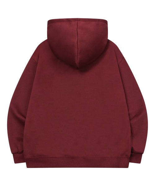 TEE LOGO HOODIE - 3 COLORS BURGUNDY