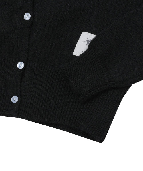 V-NECK KNIT CARDIGAN - 2 COLORS BLACK