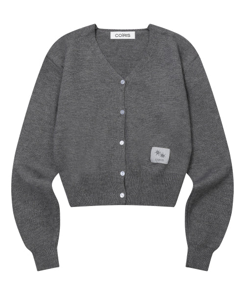 V-NECK KNIT CARDIGAN - 2 COLORS BLACK