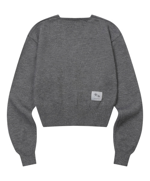 V-NECK KNIT CARDIGAN - 2 COLORS BLACK