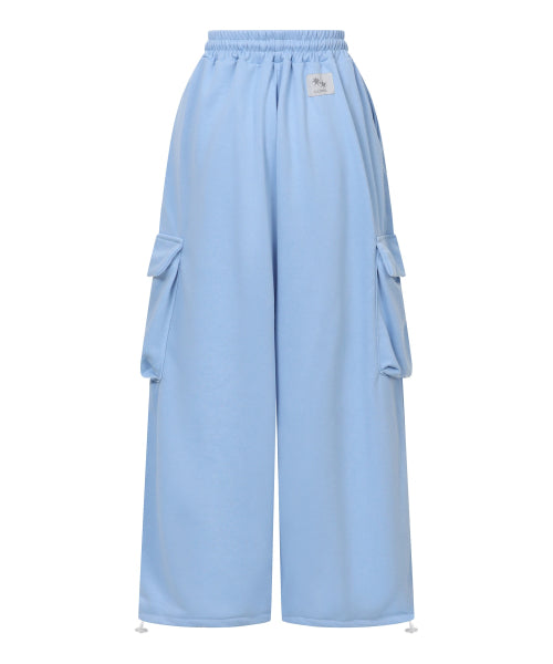 CARGO WIDE PANTS - 2 COLORS BLACK