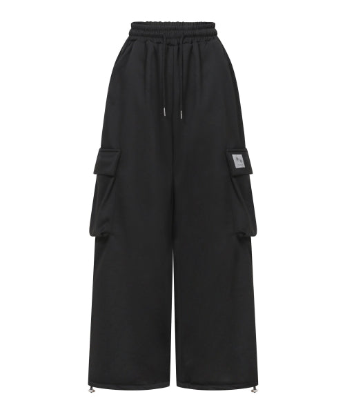 CARGO WIDE PANTS - 2 COLORS BLACK