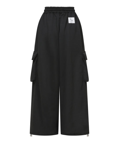 CARGO WIDE PANTS - 2 COLORS BLACK