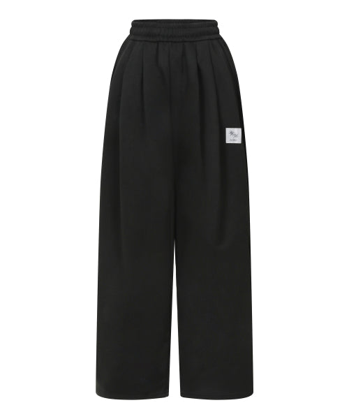 PINTUCK WIDE PANTS - 2 COLORS BLACK
