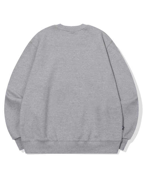 LINE EMBROIDERY SWEATSHIRT - 2 COLORS GREY