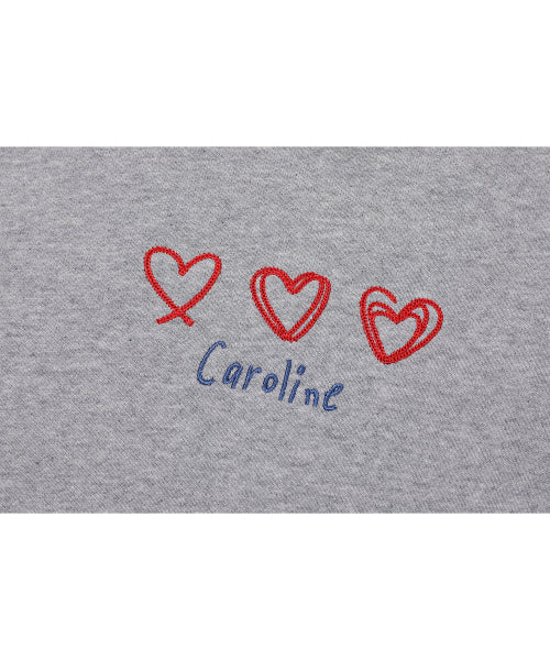 LINE EMBROIDERY SWEATSHIRT - 2 COLORS GREY