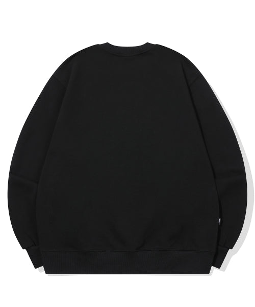 LINE EMBROIDERY SWEATSHIRT - 2 COLORS BLACK