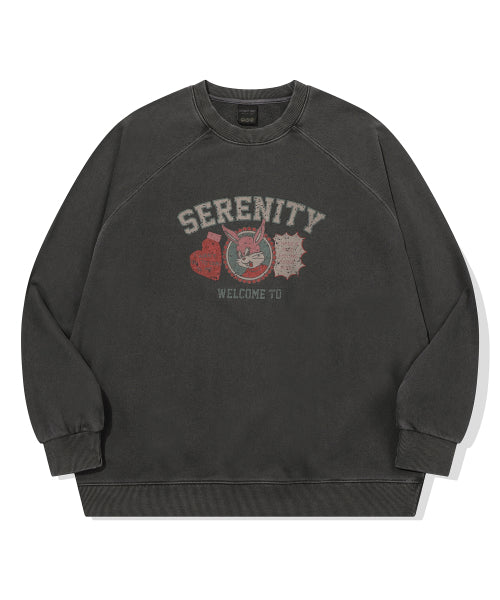 TEE RAGLAN PIGMENT SWEATSHIRT - 2 COLORS SMOKE BLACK