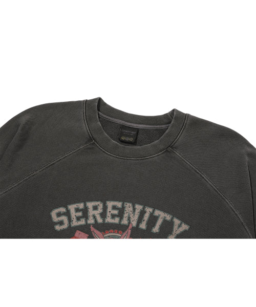 TEE RAGLAN PIGMENT SWEATSHIRT - 2 COLORS SMOKE BLACK