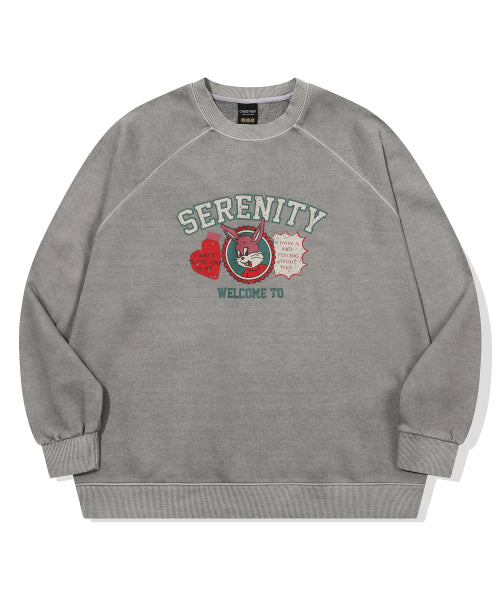 TEE RAGLAN PIGMENT SWEATSHIRT - 2 COLORS GHOST GREY