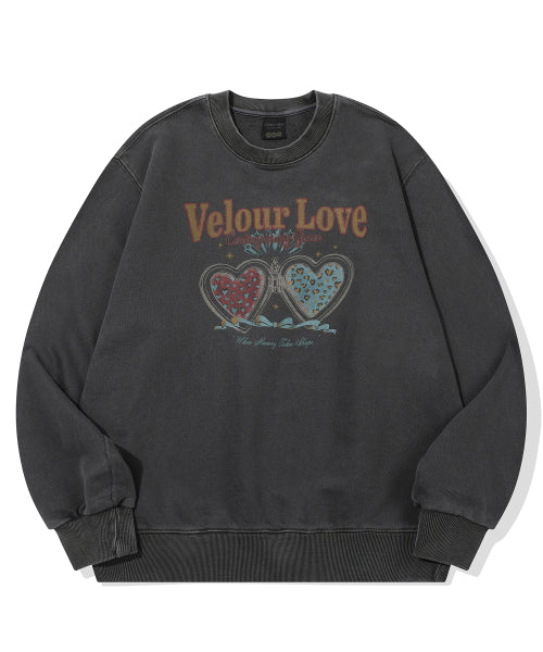 LOVE PIGMENT SWEATSHIRT SMOKE BLACK